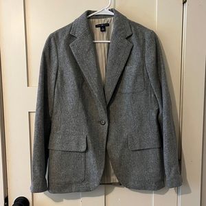 GAP Heather Grey Felted Wool Blazer Size 12